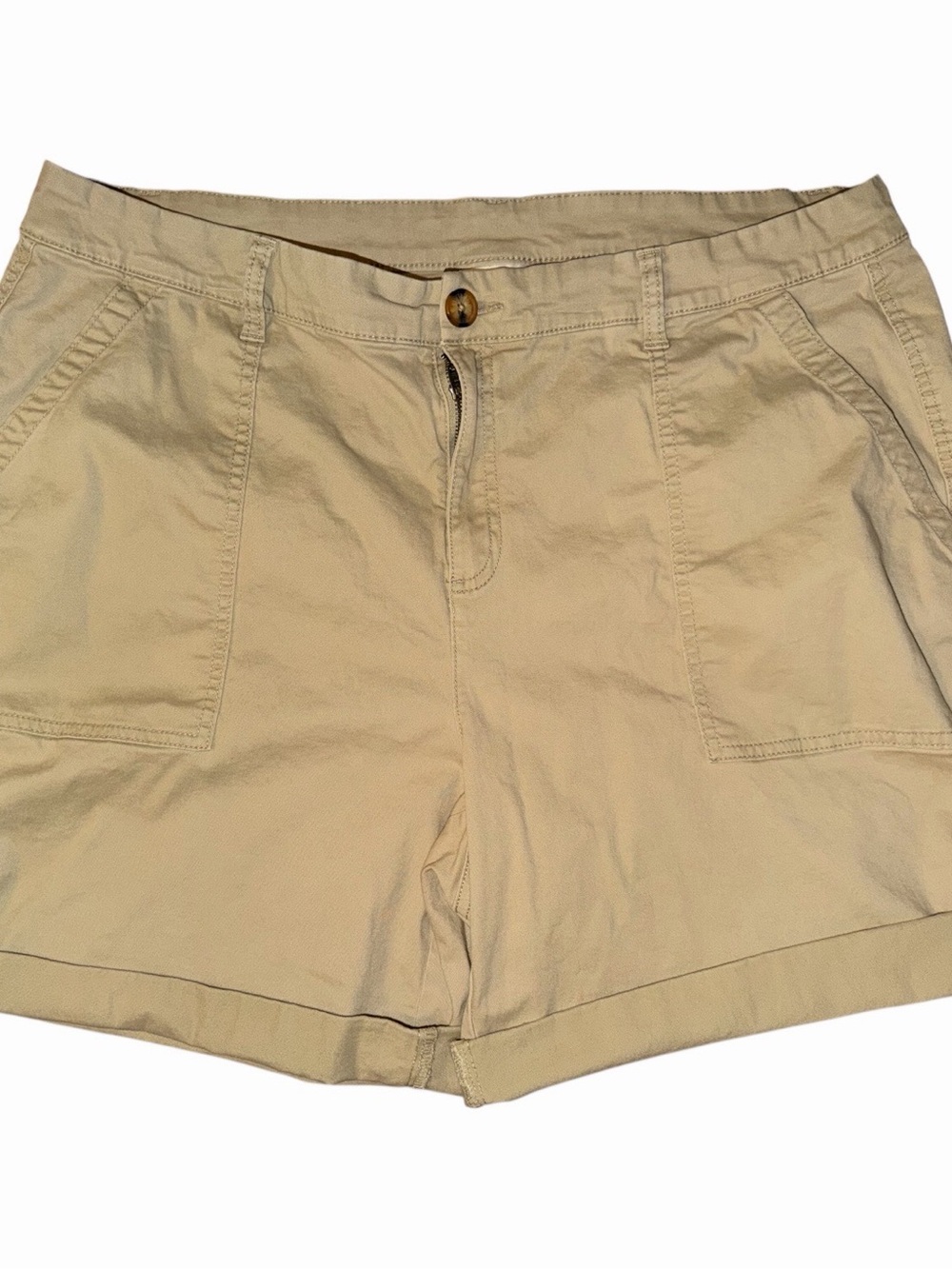 Style & Co.Tan Bermuda Shorts with Front Patch Pockets